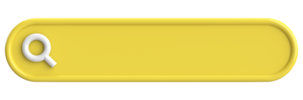 Arama alanı. Arama barı. 3B illüstrasyon.