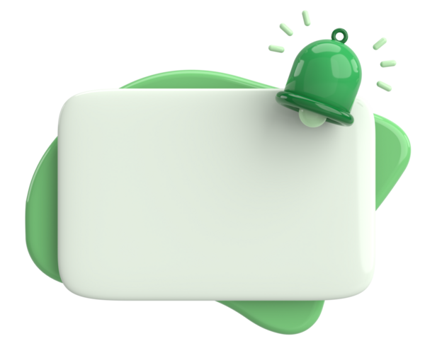 Üç boyutlu uyarı kutusu. 3B illüstrasyon.