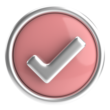 3 boyutlu onay kutusu. İşaretle. 3B illüstrasyon.