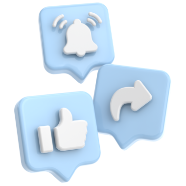 Paylaşım ve abone simgeleri gibi. 3D simge. Paylaşım ve üyelik simgeleri gibi. 3 Boyutlu simge.