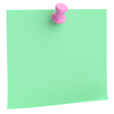 Üç boyutlu not kağıdı. Yapışkan bir not. 3B illüstrasyon.