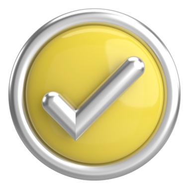 3 boyutlu onay kutusu. İşaretle. 3B illüstrasyon.