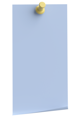 Üç boyutlu not kağıdı. Yapışkan bir not. 3B illüstrasyon.