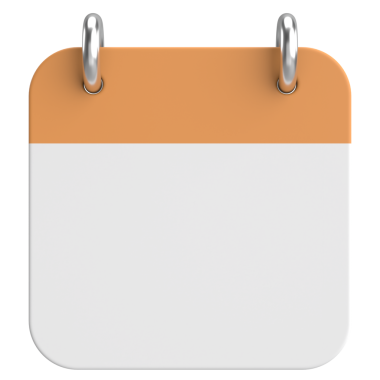 Boş takvim. Üç boyutlu takvim. 3B illüstrasyon.