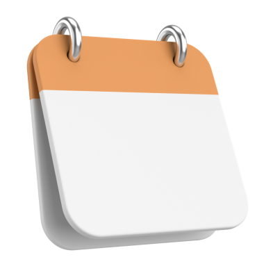 Boş takvim. Üç boyutlu takvim. 3B illüstrasyon.