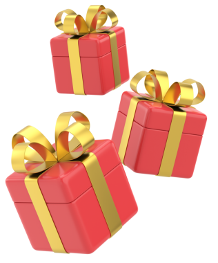 Üç boyutlu hediye kutusu. 3B illüstrasyon.