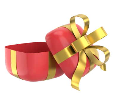 Hediye Kutusu açıldı. Üç boyutlu hediye kutusu. 3B illüstrasyon.