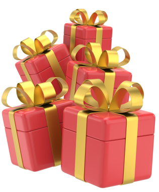 Üç boyutlu hediye kutusu. 3B illüstrasyon.