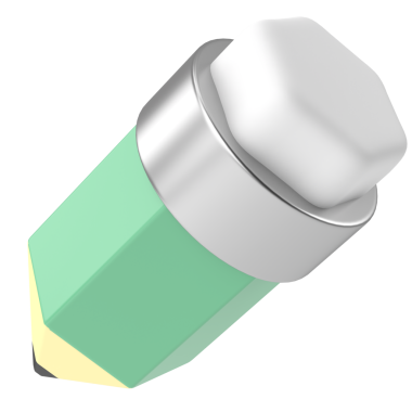 Üç boyutlu kalem. Üç boyutlu illüstrasyon. 3B görüntüleme.