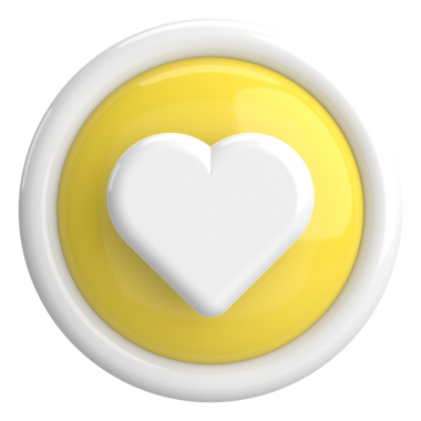 Düğme gibi. İkon gibi. 3B illüstrasyon.