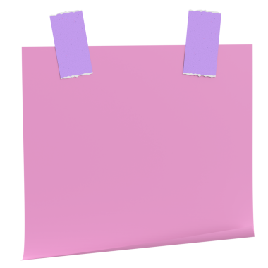 Üç boyutlu not kağıdı. Yapışkan bir not. 3B illüstrasyon.