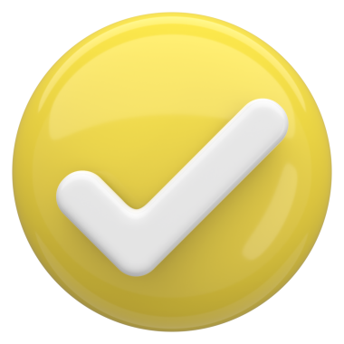 3 boyutlu onay kutusu. İşaretle. 3B illüstrasyon.