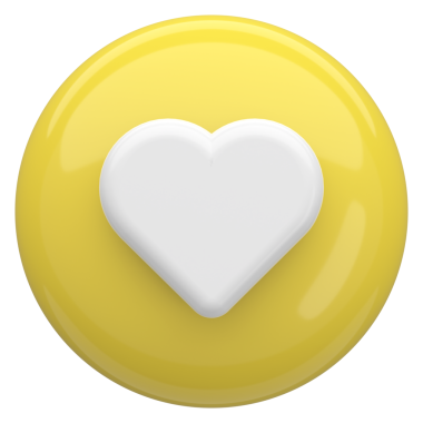 Düğme gibi. İkon gibi. 3B illüstrasyon.