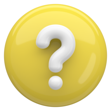 Soru işareti işareti. 3B illüstrasyon.