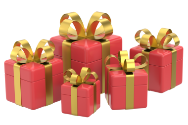 Üç boyutlu hediye kutusu. 3B illüstrasyon.