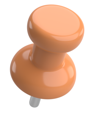 Pimi çek. Çizim iğnesi. Üç boyutlu pim. 3B illüstrasyon.