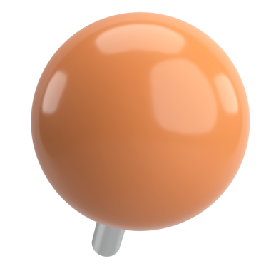 Pimi çek. Çizim iğnesi. Üç boyutlu pim. 3B illüstrasyon.