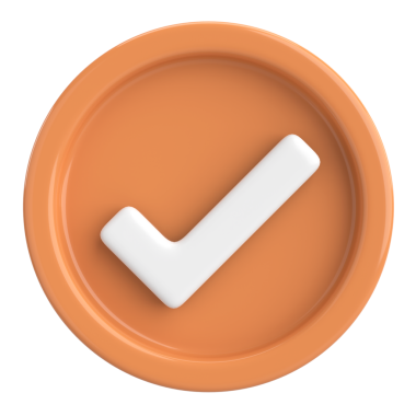 3 boyutlu onay kutusu. İşaretle. 3B illüstrasyon.