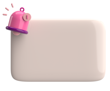 Üç boyutlu uyarı kutusu. 3B illüstrasyon.