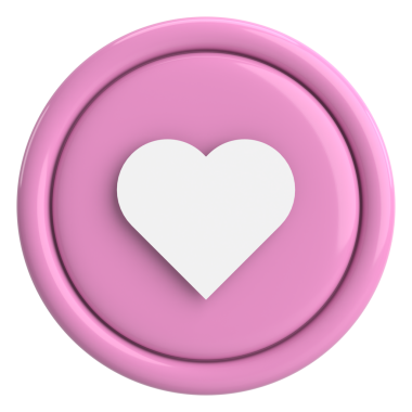 Düğme gibi. İkon gibi. 3B illüstrasyon.