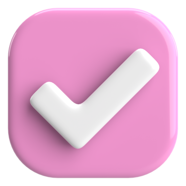 3 boyutlu onay kutusu. İşaretle. 3B illüstrasyon.