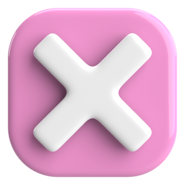 Üç boyutlu kapatma düğmesi. Çapraz. 3B illüstrasyon.