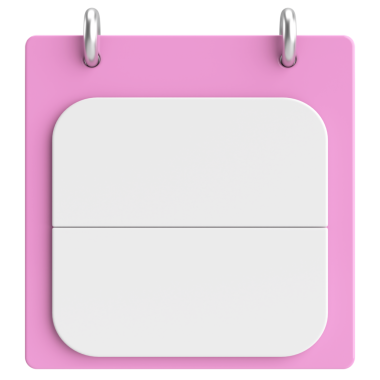 Boş takvim. Üç boyutlu takvim. 3B illüstrasyon.