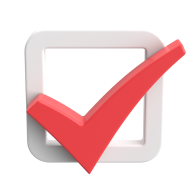 3 boyutlu onay kutusu. İşaretle. 3B illüstrasyon.