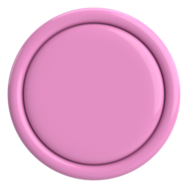 Üç boyutlu daire düğmesi. Boş tuş. 3B illüstrasyon.