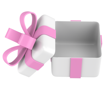 Hediye Kutusu açıldı. Üç boyutlu hediye kutusu. 3B illüstrasyon.