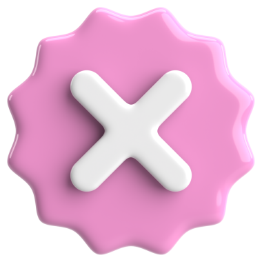 Üç boyutlu kapatma düğmesi. Çapraz. 3B illüstrasyon.