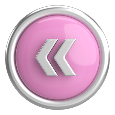 Önceki düğme. Arka düğme. 3B illüstrasyon.