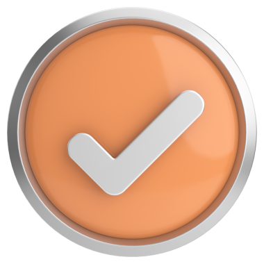 3 boyutlu onay kutusu. İşaretle. 3B illüstrasyon.