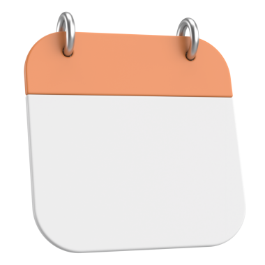 Boş takvim. Üç boyutlu takvim. 3B illüstrasyon.