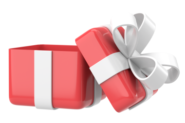 Hediye Kutusu açıldı. Üç boyutlu hediye kutusu. 3B illüstrasyon.