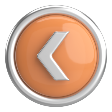 Önceki düğme. Arka düğme. 3B illüstrasyon.