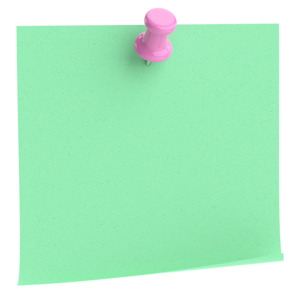 Üç boyutlu not kağıdı. Yapışkan bir not. 3B illüstrasyon.