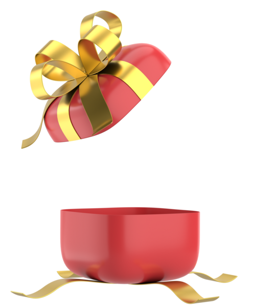 Hediye Kutusu açıldı. Üç boyutlu hediye kutusu. 3B illüstrasyon.