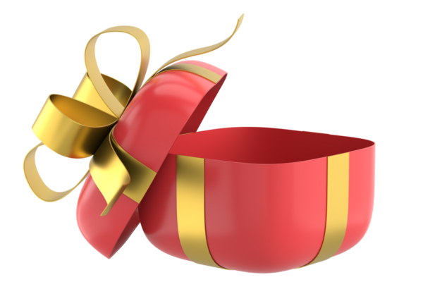 Hediye Kutusu açıldı. Üç boyutlu hediye kutusu. 3B illüstrasyon.