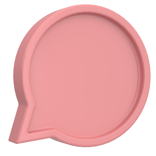 Konuşma balonu. Sohbet balonu. 3B illüstrasyon.