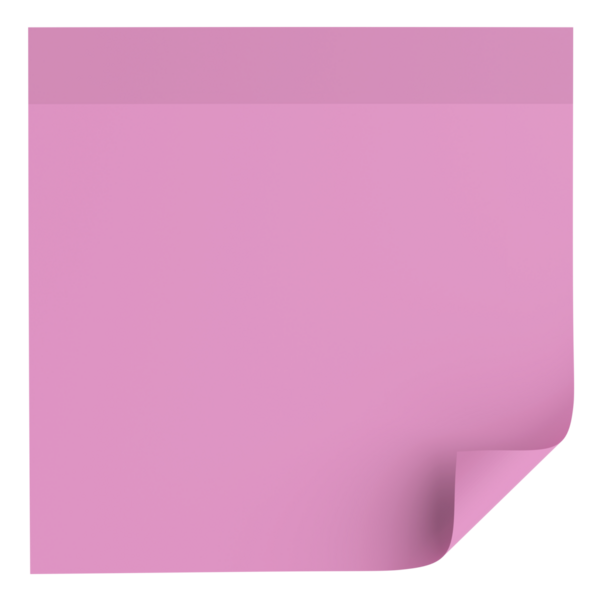 Üç boyutlu not kağıdı. Yapışkan bir not. 3B illüstrasyon.