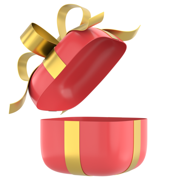 Hediye Kutusu açıldı. Üç boyutlu hediye kutusu. 3B illüstrasyon.