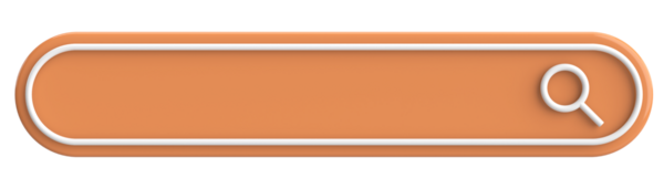 Arama alanı. Arama barı. 3B illüstrasyon.