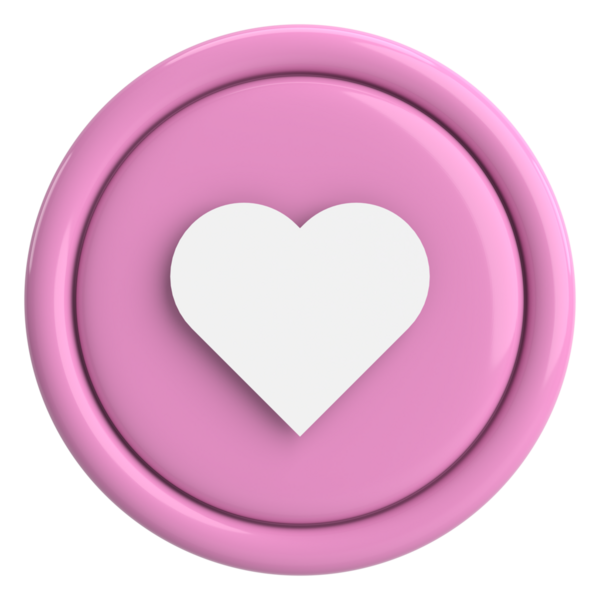 Düğme gibi. İkon gibi. 3B illüstrasyon.