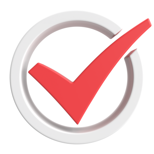 3 boyutlu onay kutusu. İşaretle. 3B illüstrasyon.