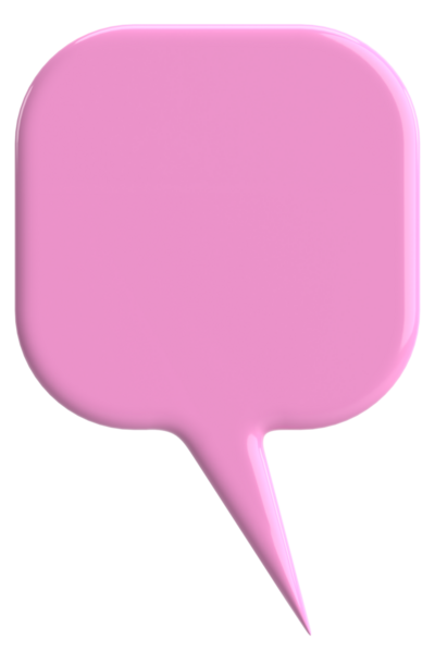 Konuşma balonu. Sohbet balonu. 3B illüstrasyon.