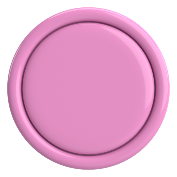 Üç boyutlu daire düğmesi. Boş tuş. 3B illüstrasyon.