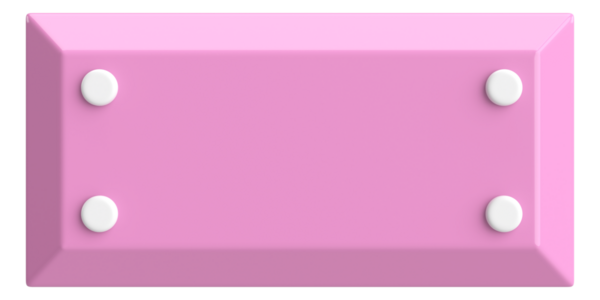 Üç boyutlu düğme. Boş tuş. 3B illüstrasyon.