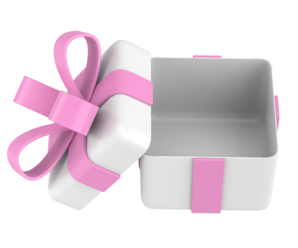 Hediye Kutusu açıldı. Üç boyutlu hediye kutusu. 3B illüstrasyon.