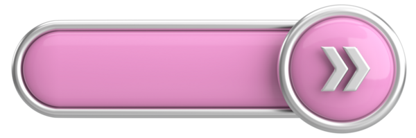 Sonraki düğme. Devam et düğmesi. 3B illüstrasyon.